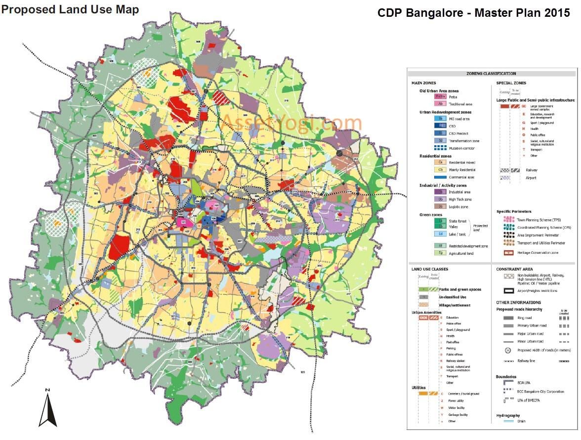 matumizi ya ardhi ramani Bangalore