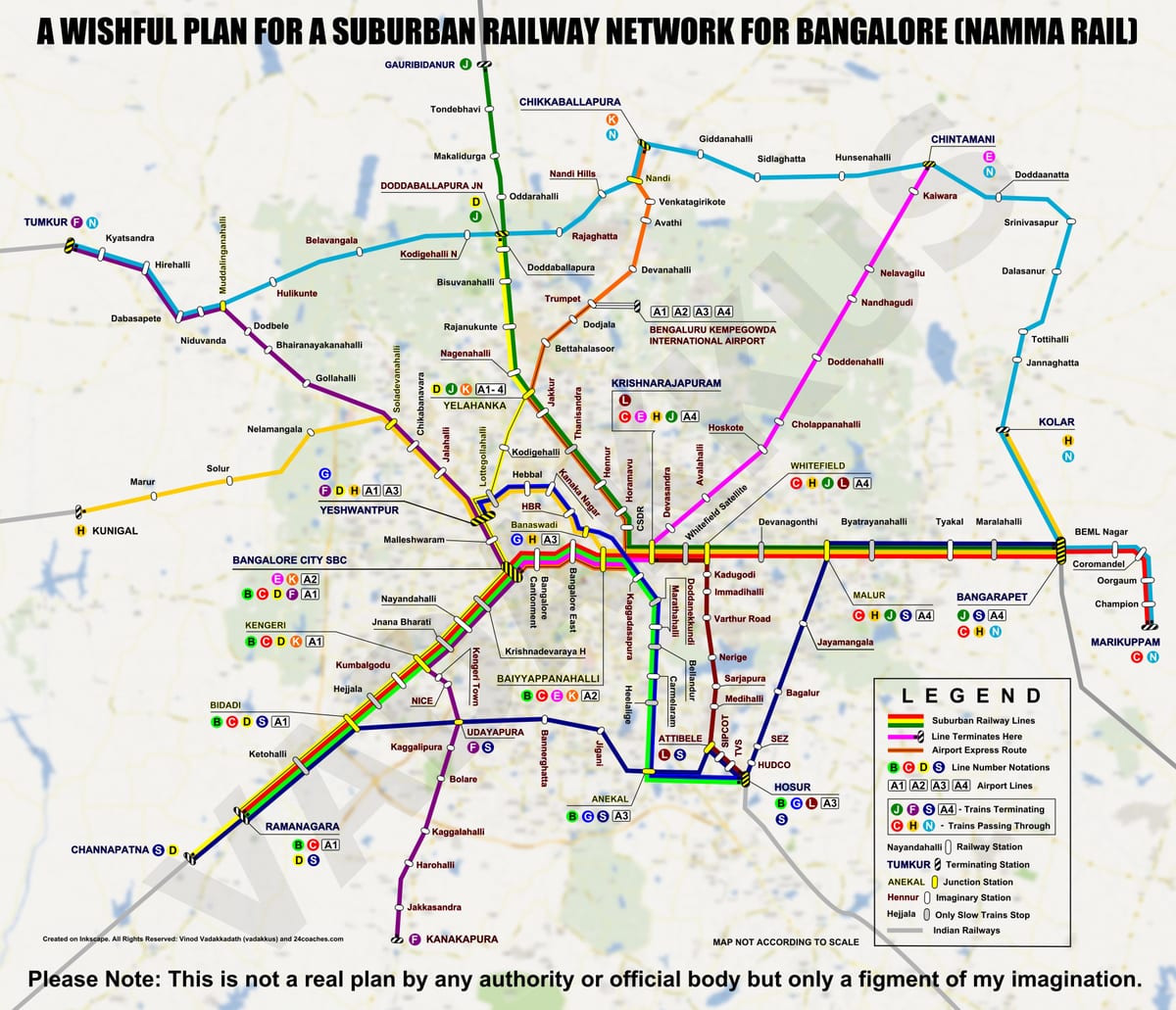 ramani ya Bangalore kituo cha reli