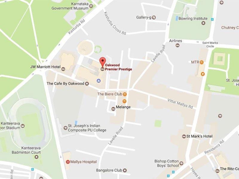 ramani ya ub mji wa Bangalore