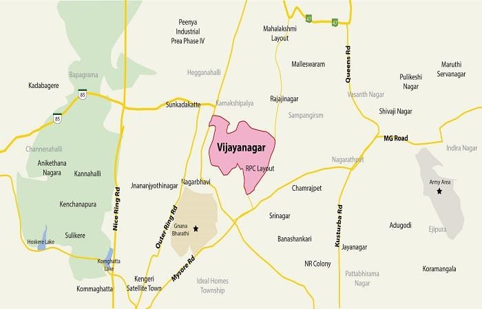 ramani ya Vijayanagar Bangalore